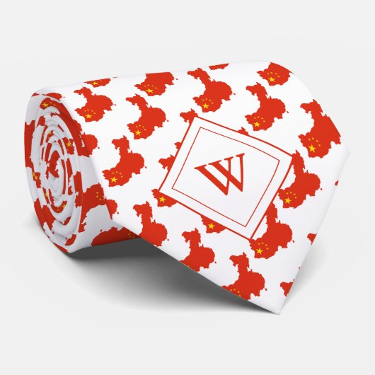 CHINA Christelijk Scriptmonogram Stropdas (Opgerold)