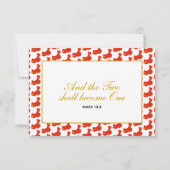 CHINA Christelijk Wedding RSVP Response Kaart (Achterkant)