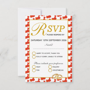 CHINA Christelijk Wedding RSVP Response Kaart