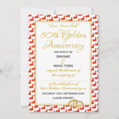 CHINA Christelijke Schrift Custom 50th Jubileum Kaart (Voorkant)