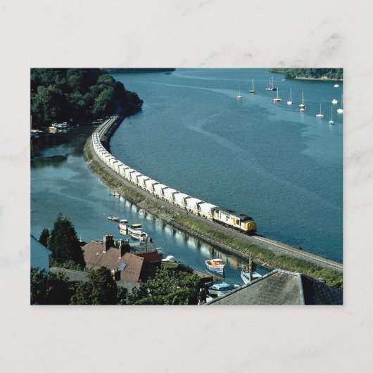 China Clay Train Fowey Estuary bij Golant Briefkaart (Voorkant)