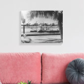China Clipper Mooring op Hawaiian Island Canvas Afdruk (Insitu (Woonkamer))