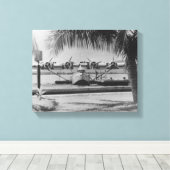 China Clipper Mooring op Hawaiian Island Canvas Afdruk (Insitu (Houten vloer))
