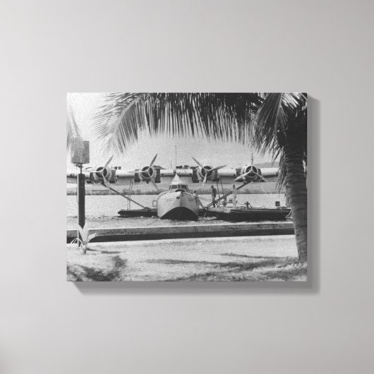 China Clipper Mooring op Hawaiian Island Canvas Afdruk (Voorkant)