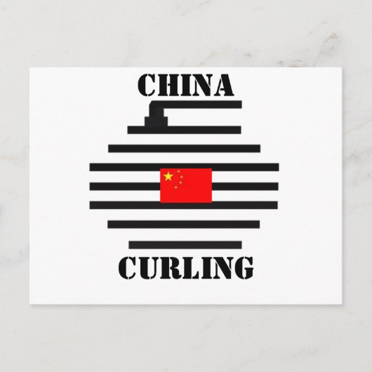 China Curling Briefkaart (Voorkant)