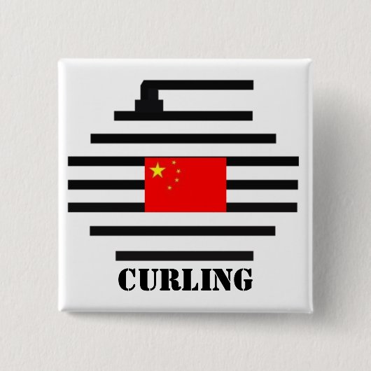 China Curling Vierkante Button 5,1 Cm (Voorkant)