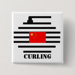 China Curling Vierkante Button 5,1 Cm