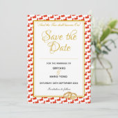CHINA Custom Christelijk Weddenschap 婚 礼 Save The Date (Staand voorkant)