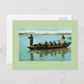 China dat met aalscholvers (vogels) vist Briefkaart (Voorkant / Achterkant)