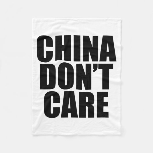 China Dont Care Fleece Deken (Voorkant)