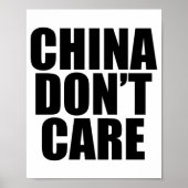 China Dont Care  Poster (Voorkant)