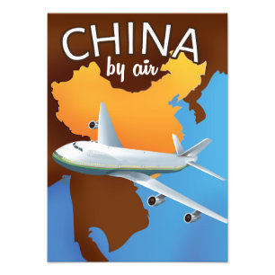 China Door lucht reizen poster