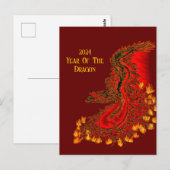 China Dragon, 2024 Jaar van de Draak Briefkaart (Voorkant / Achterkant)