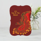 China Dragon, 2024 Jaar van de Draak Kaart (Staand voorkant)