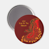 China Dragon, 2024 Jaar van de Draak Magneet (Voorkant / Achterkant)