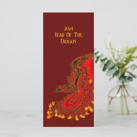 China Dragon, 2024 Jaar van de Draak Menu (Staand voorkant)