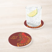 China Dragon, 2024 Jaar van de Draak Zandsteen Onderzetter (Zijkant)