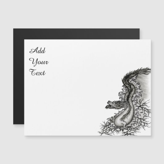 China Dragon, Black and White Design in Tattoostyl (Voorkant / Achterkant)