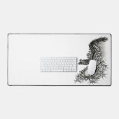 China Dragon, Black and White Design in Tattoostyl Bureaumat (Keyboard & Muis)