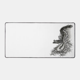 China Dragon, Black and White Design in Tattoostyl Bureaumat