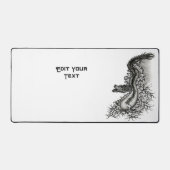 China Dragon, Black and White Design in Tattoostyl Bureaumat (Voorkant)