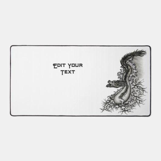 China Dragon, Black and White Design in Tattoostyl Bureaumat (Voorkant)