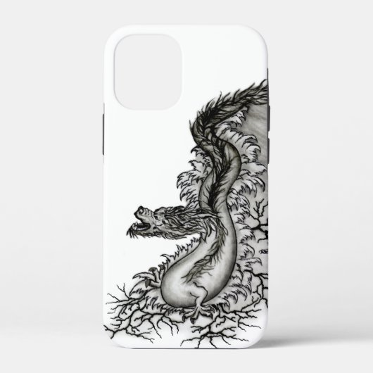 China Dragon, Black and White Design in Tattoostyl Case-Mate iPhone Case (Achterkant)