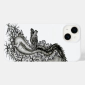China Dragon, Black and White Design in Tattoostyl Case-Mate iPhone Case (Achterkant (horizontaal))