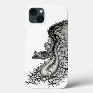 China Dragon, Black and White Design in Tattoostyl Case-Mate iPhone Case
