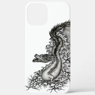 China Dragon, Black and White Design in Tattoostyl Case-Mate iPhone Case