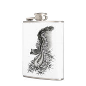 China Dragon, Black and White Design in Tattoostyl Heupfles (Links)