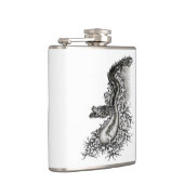 China Dragon, Black and White Design in Tattoostyl Heupfles (Rechts)