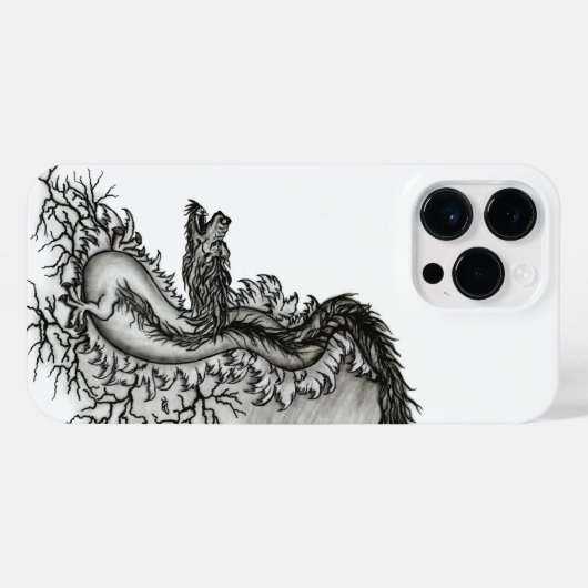 China Dragon, Black and White Design in Tattoostyl iPhone Hoesje (Achterkant horizontaal)