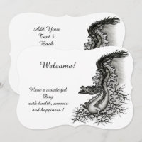 China Dragon, Black and White Design in Tattoostyl
