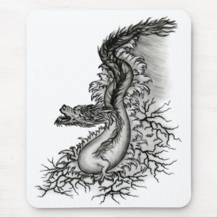 China Dragon, Black and White Design in Tattoostyl Muismat