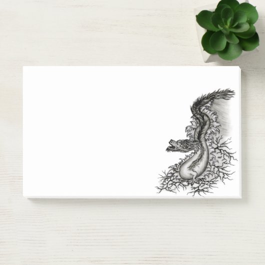 China Dragon, Black and White Design in Tattoostyl Post-it® Notes (Kantoor)
