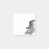 China Dragon, Black and White Design in Tattoostyl Post-it® Notes (Voorkant)