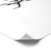 China Dragon, Black and White Design in Tattoostyl Poster (Hoek)