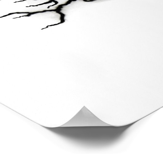 China Dragon, Black and White Design in Tattoostyl Poster (Hoek)