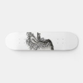 China Dragon, Black and White Design in Tattoostyl Skateboard (Horizontaal)