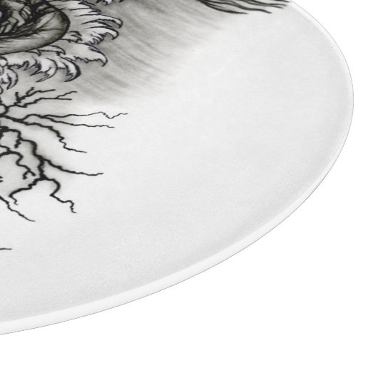 China Dragon, Black and White Design in Tattoostyl Snijplank (Hoek)