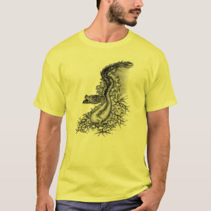 China Dragon, Black and White Design in Tattoostyl T-shirt