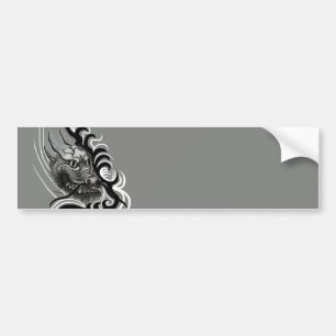 China Dragon in Tattoostyle Bumpersticker