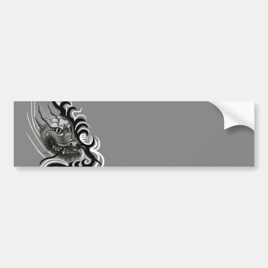 China Dragon in Tattoostyle Bumpersticker (Voorkant)