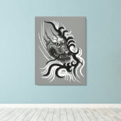 China Dragon in Tattoostyle Canvas Afdruk (Insitu (Houten vloer))