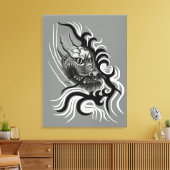 China Dragon in Tattoostyle Canvas Afdruk (Insitu (Woonkamer))