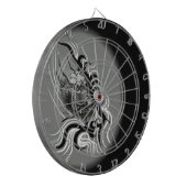 China Dragon in Tattoostyle Dartbord (Voorkant Links)