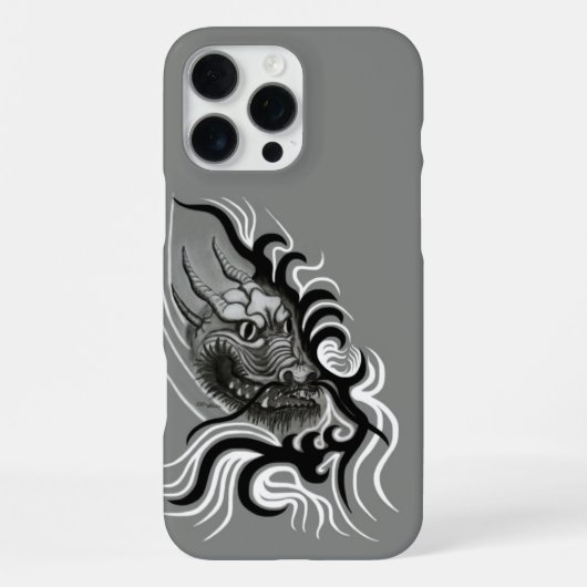 China Dragon in Tattoostyle iPhone Hoesje (Achterkant)