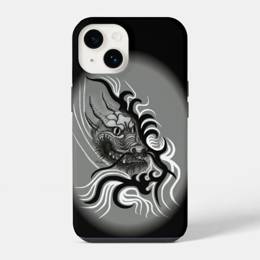 China Dragon in Tattoostyle iPhone Hoesje (Achterkant)