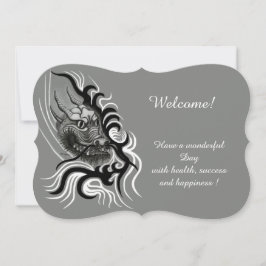 China Dragon in Tattoostyle Kaart